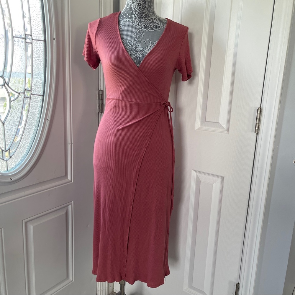 Forever 21  Pink Midi Wrap Dress